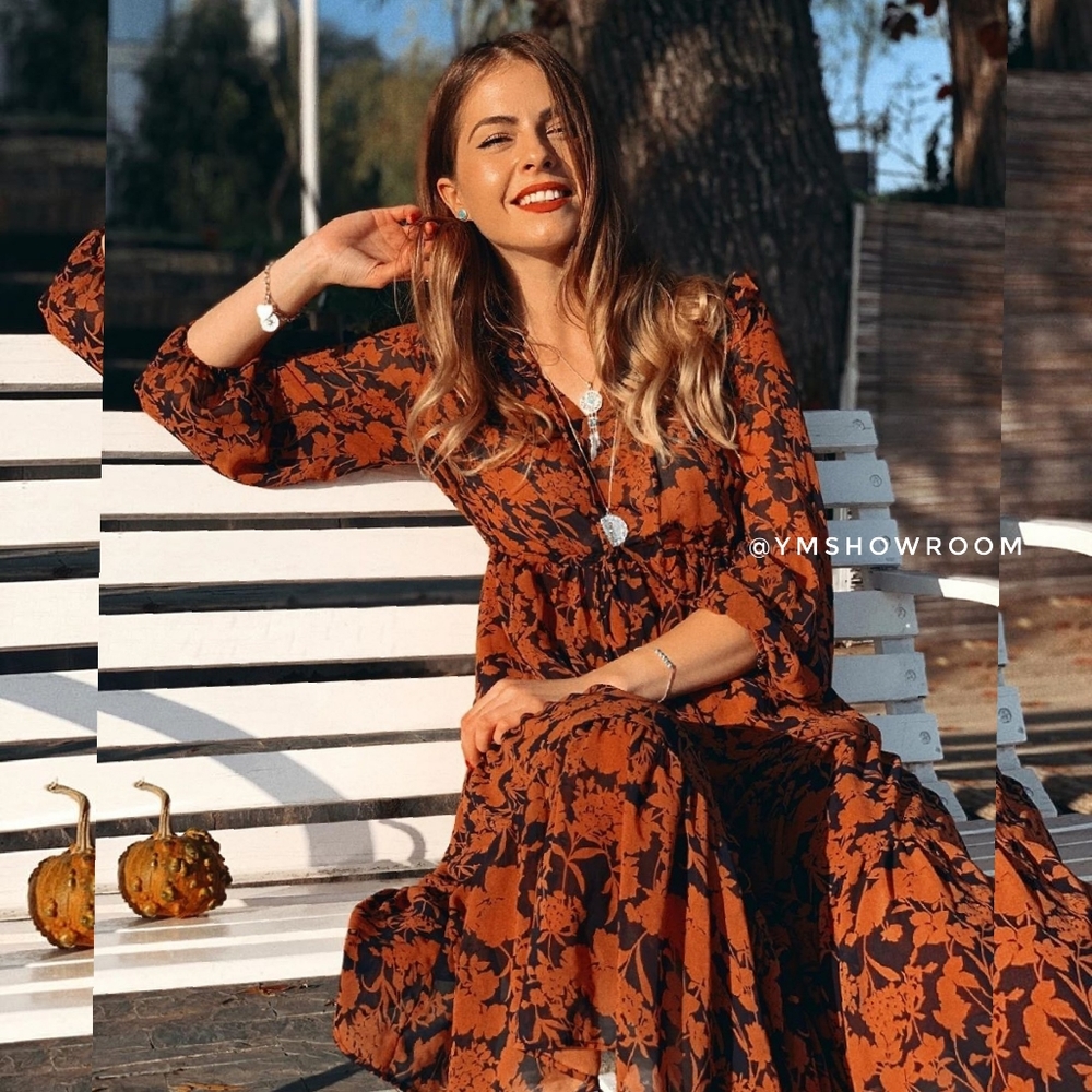 MANGO Beautiful chiffon maxi dress - Picture 5 of 9